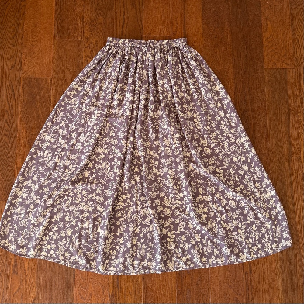 Vintage Georgiou Silk Floral Print Maxi Skirt size 8 - Picture 4 of 5